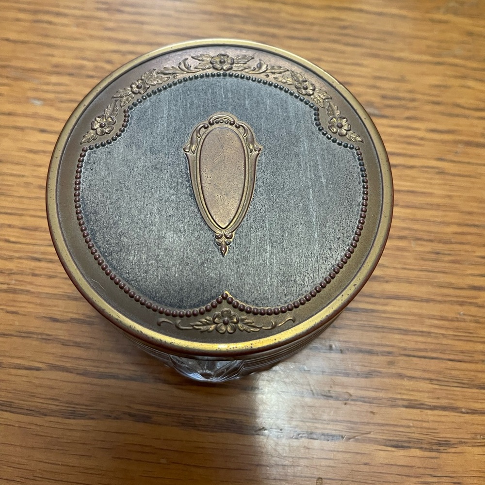 Vintage vanity jar glass